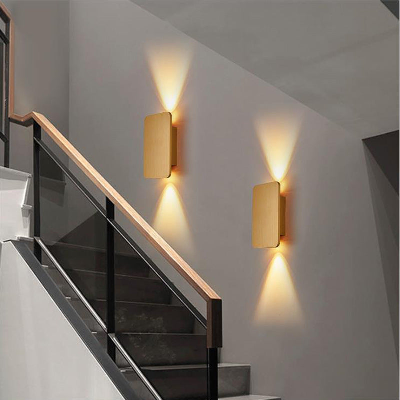 Nordic Brushed Aluminum LED Wall Lamp Up Down Light for Bedroom Living Room