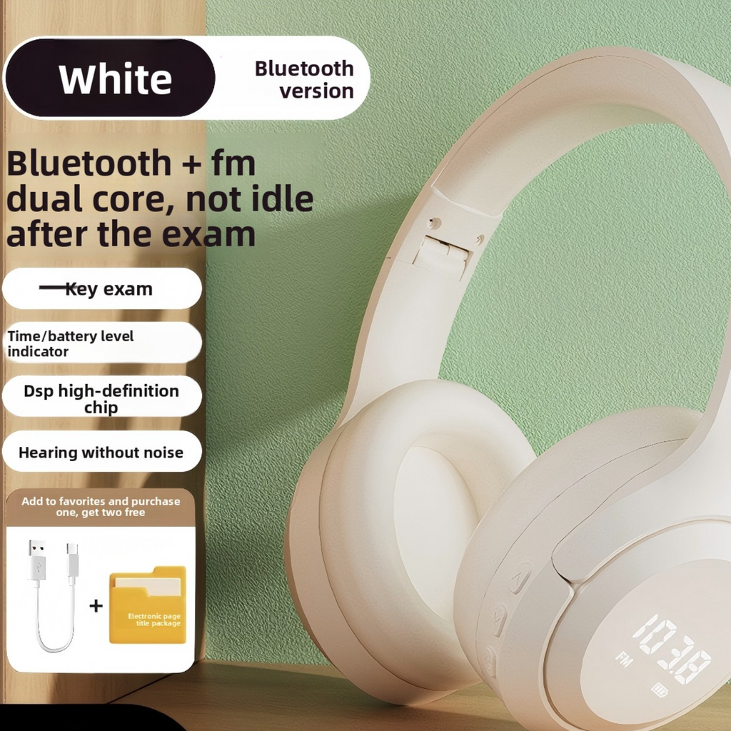 CET Exam Headphones with FM Radio and Bluetooth
