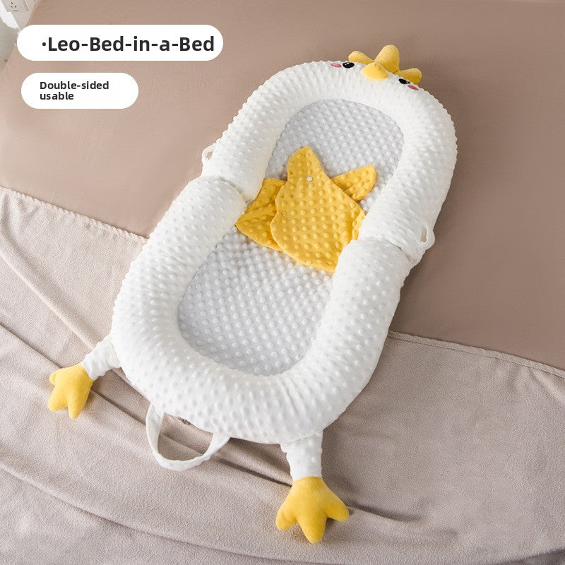 Baby Anti-Jump Soothing Bed with Slope Pad