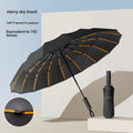 Fully Automatic Vinyl-Coated Tri-Fold Sun and Rain Umbrella