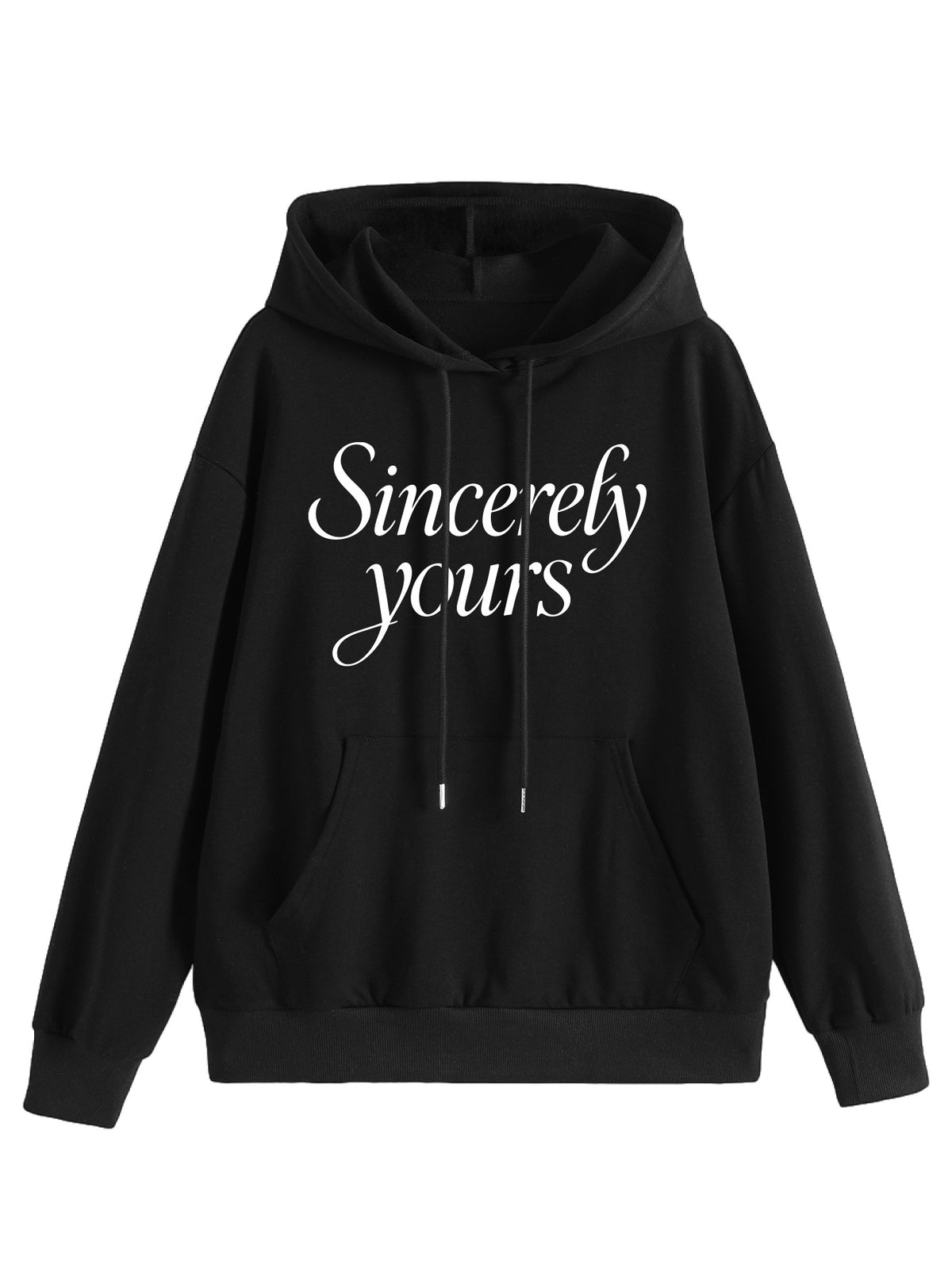 Womens Pure Cotton Loose Fit Printed Hooded Sweatshirt