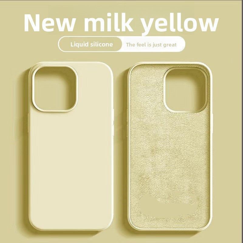 Solid Silicone Full Coverage Phone Case for iPhone 11-17 Series