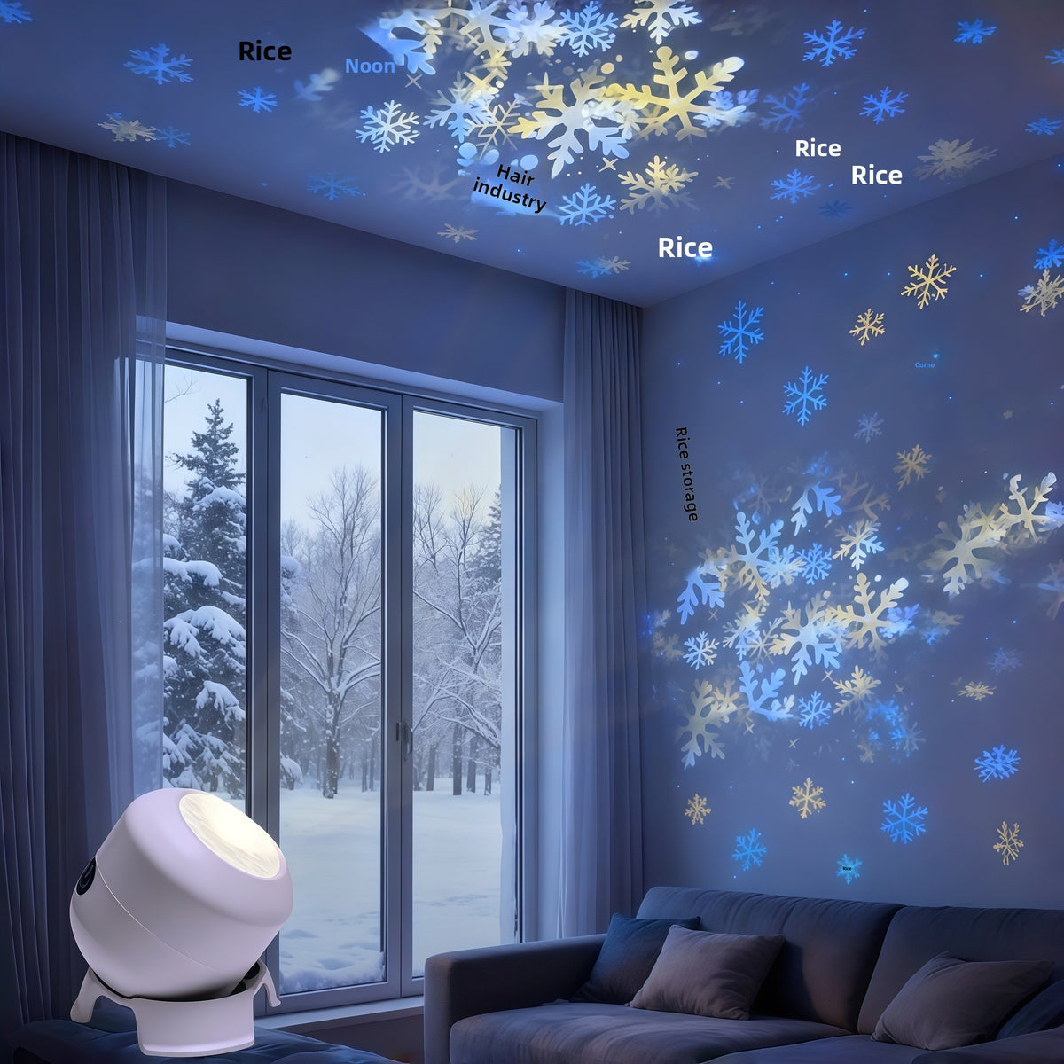 Rotating LED Projection Night Light