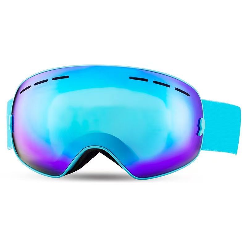 Double-Layer Spherical Ski Goggles with Myopia Insert Windproof Protection