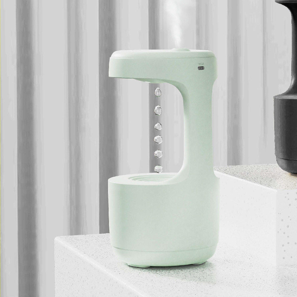 Anti-Gravity Water Droplet Humidifier with LED Mood Light