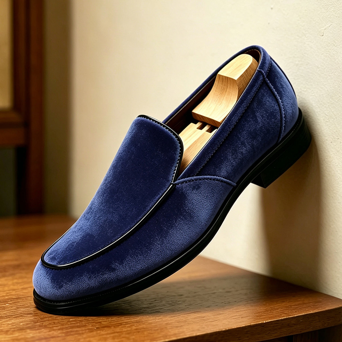 Mens Slip On Loafers Business Casual Leather Shoes