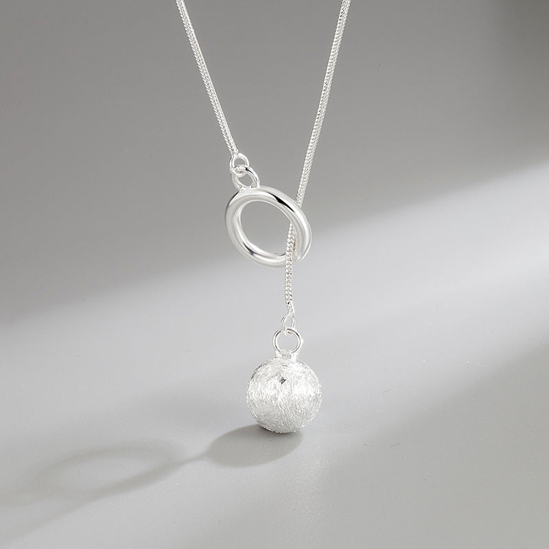 Drawn-filament small round bead necklace
