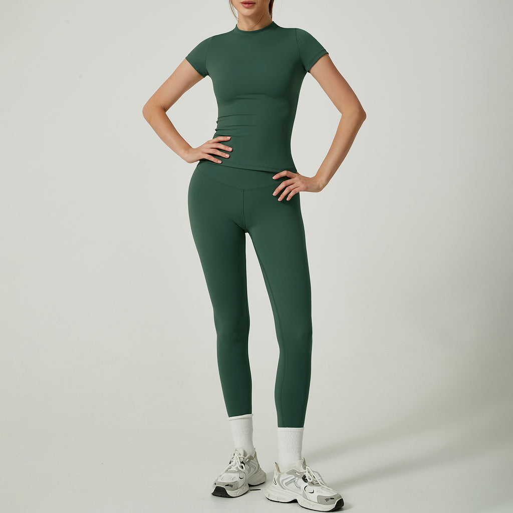 Womens Quick Dry Yoga Pilates Outfit Set