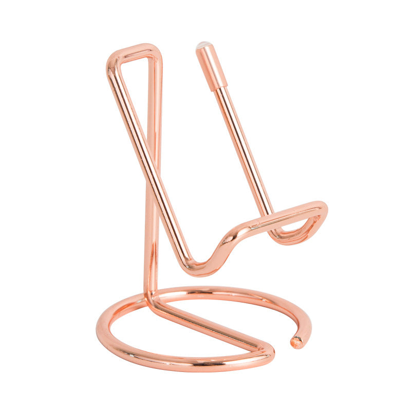 Popular Iron Mobile Phone Holder Lazy Desktop Metal Holder Dual-Purpose Creative Business Card Holder Factory Spot Wholesale