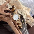 Vintage Gemstone Beaded Quartz Women Watch