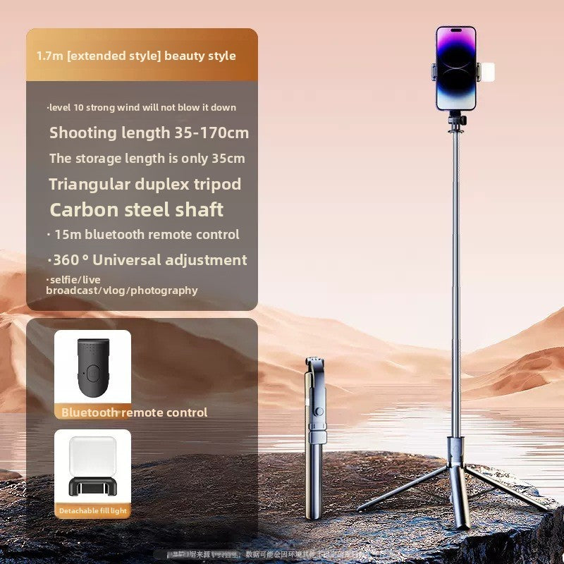 Extended Bluetooth Selfie Stick Phone Tripod 360 Rotation Vlog Stand