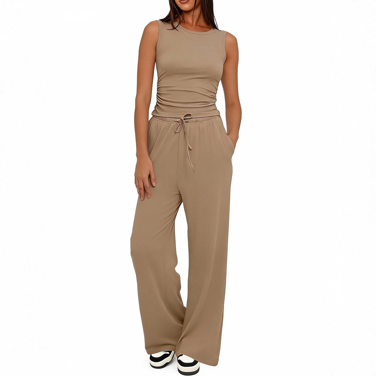 casual wide-leg pants