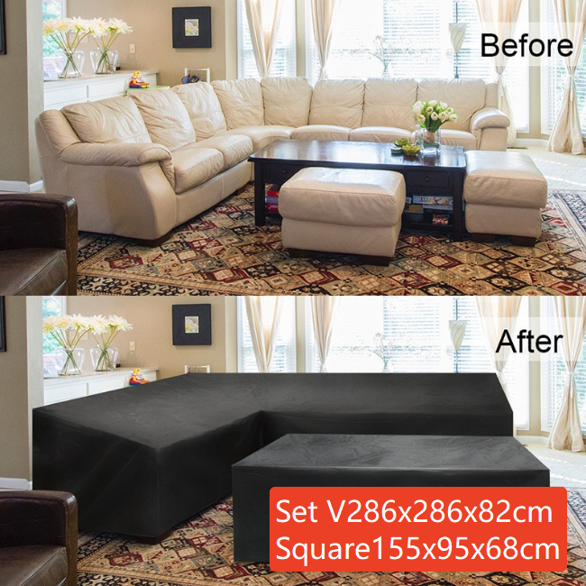 Outdoor V-Shaped Corner Sofa Cover