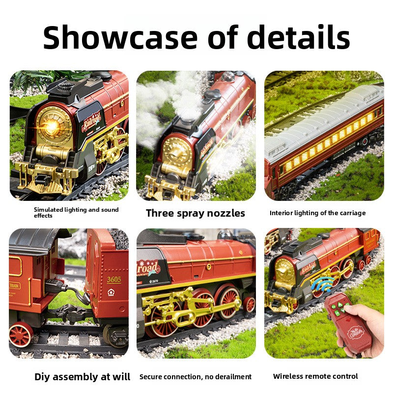 Christmas electric remote control train toy