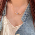 Rainbow Bridge Smile Titanium Steel Necklace