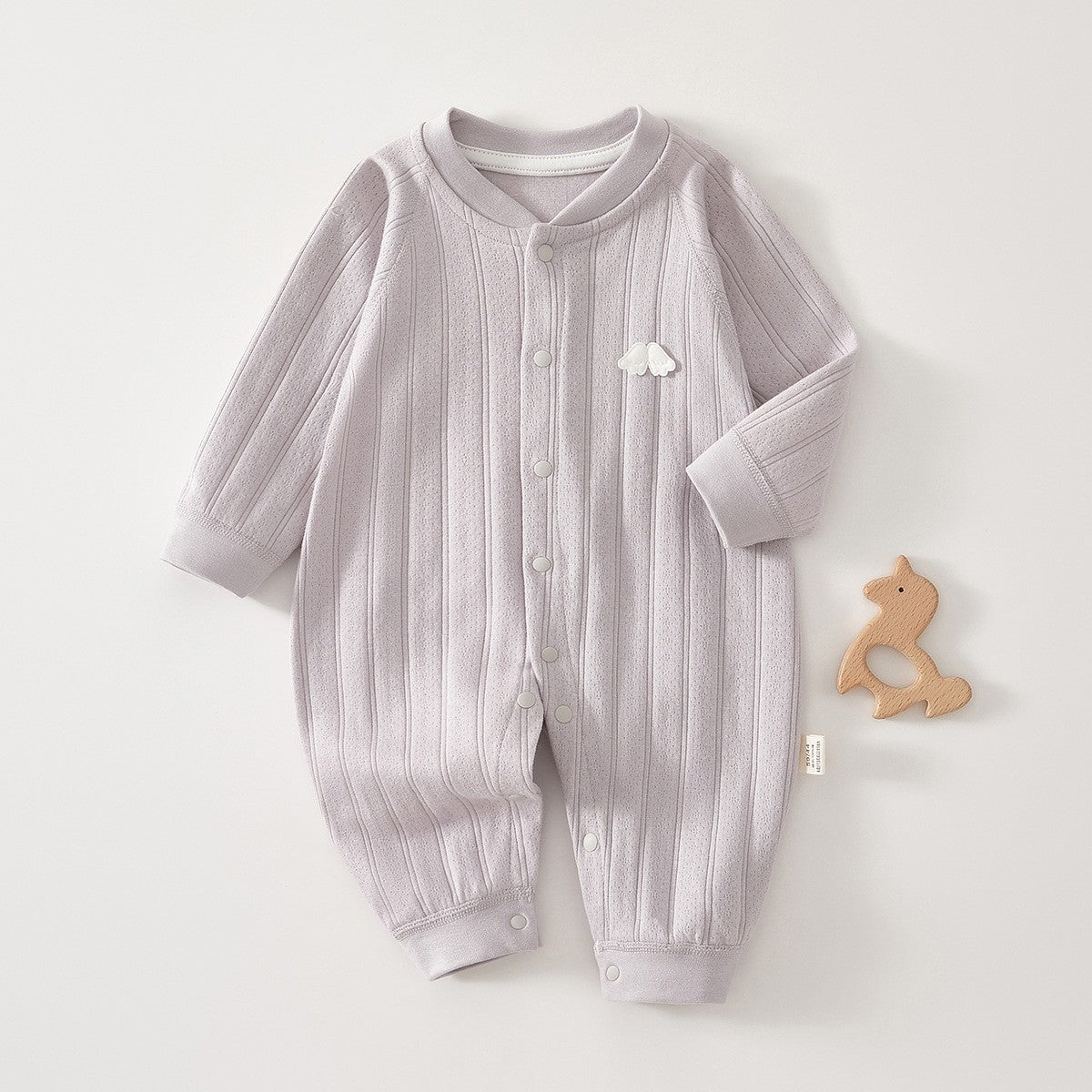 Pure Cotton Boneless Long Sleeve Newborn Baby Jumpsuit