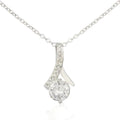 Couple twisted crystal necklace set