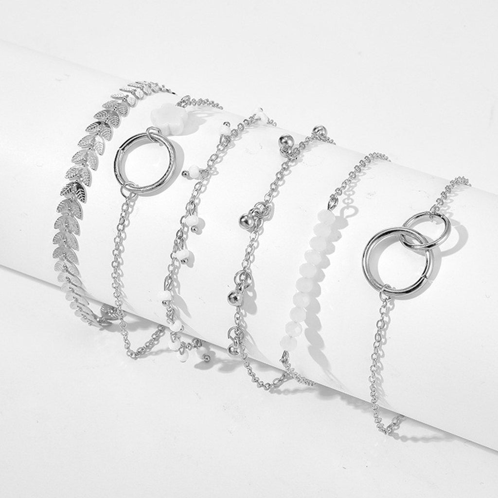 Vintage Layered Floral Bracelet Set