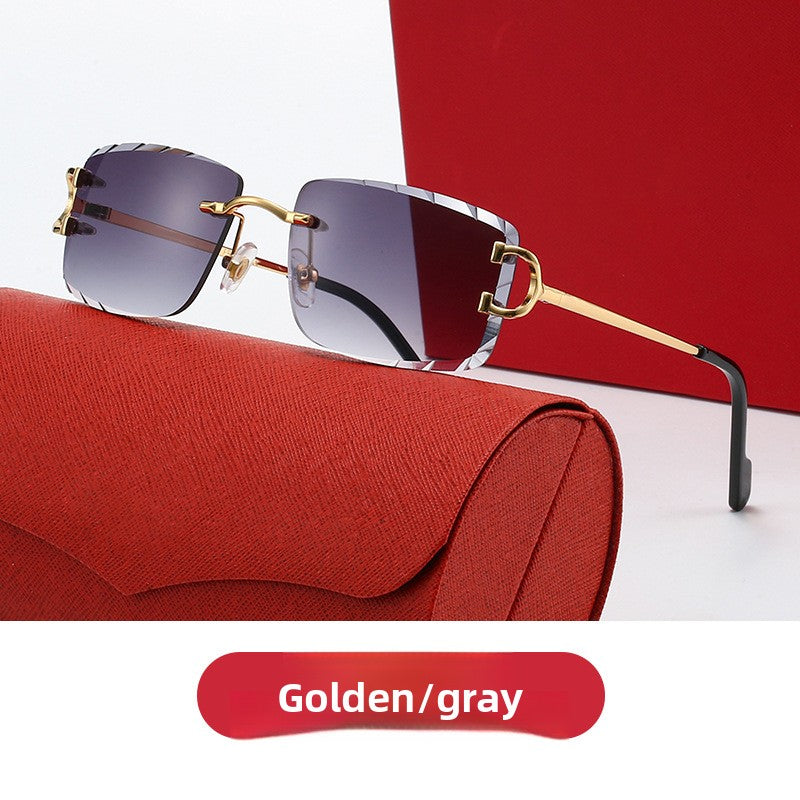 Diamond-Cut Gradient Sunglasses with UV Protection