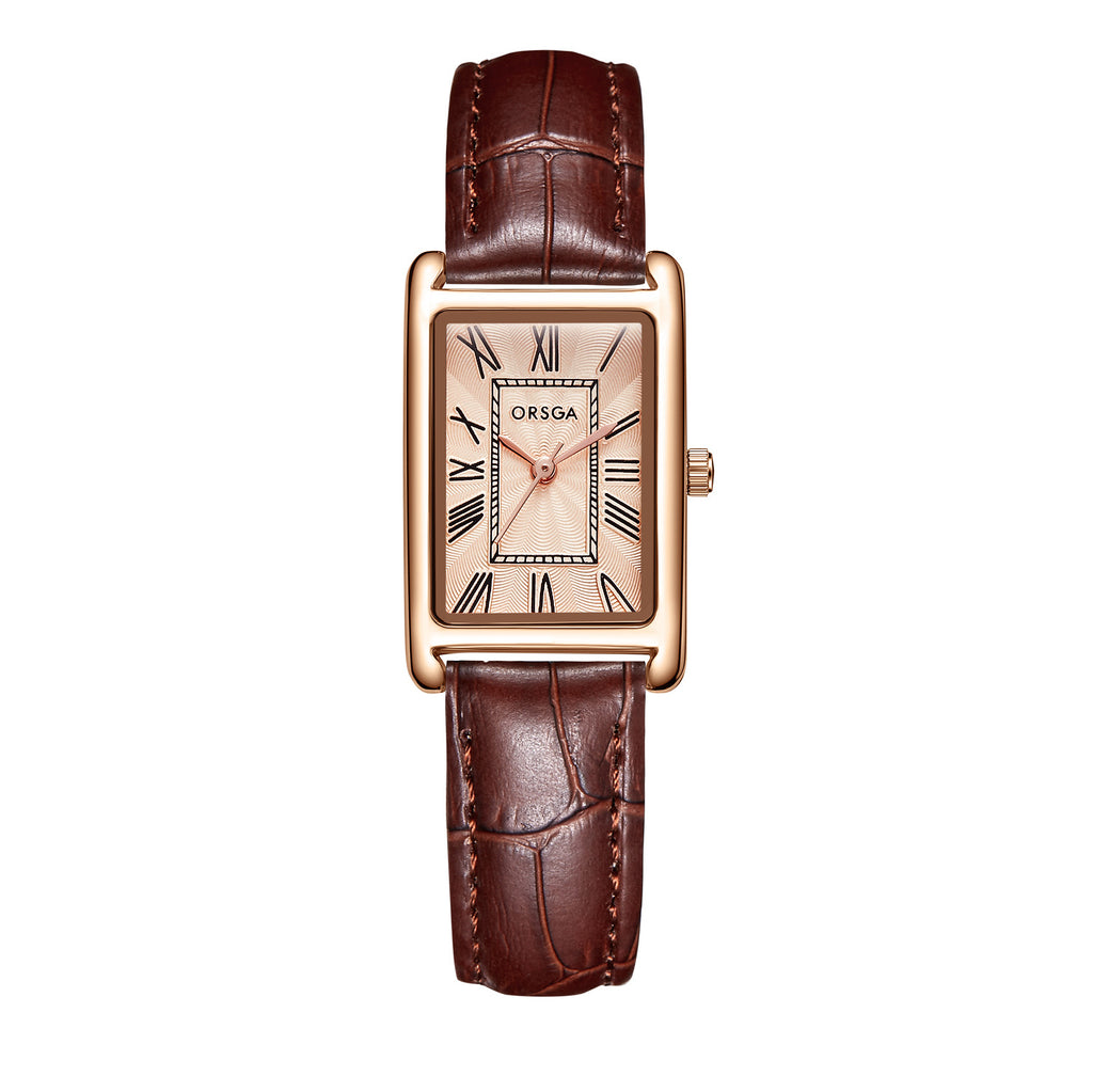 Women Square Stainless Steel Quartz Watch