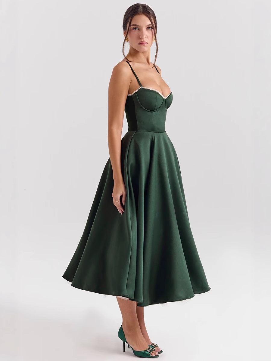 Double Layer V Neck Sleeveless Tutu Dress