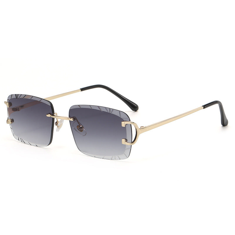 Square Rimless Polarized Sunglasses UV Protection