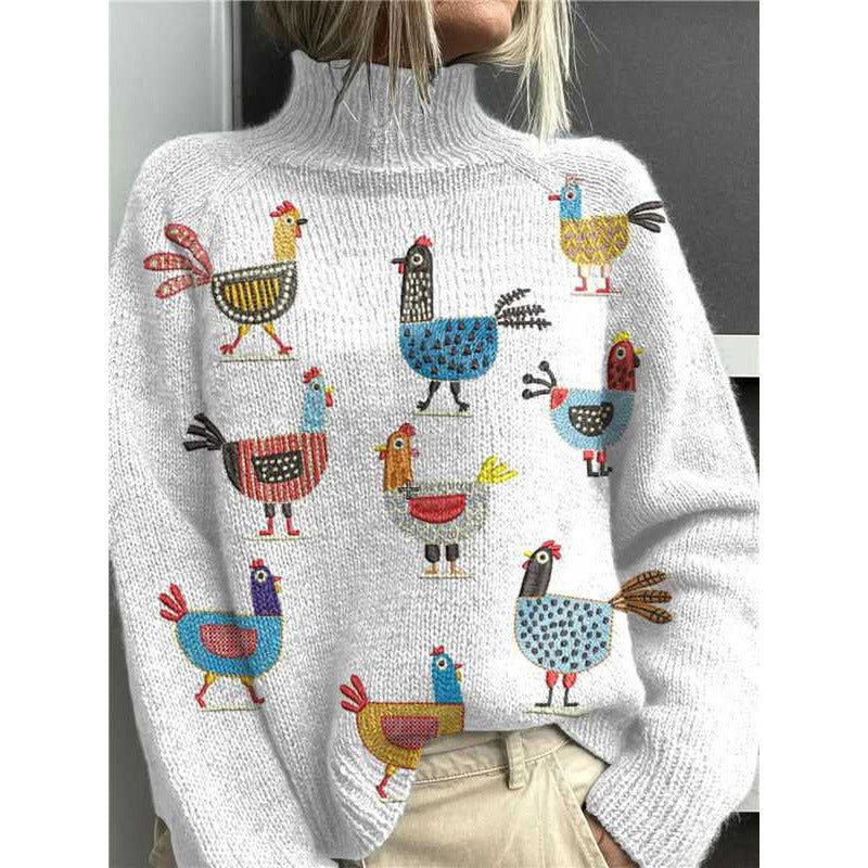 Women's pullover printed loose-fitting casual top