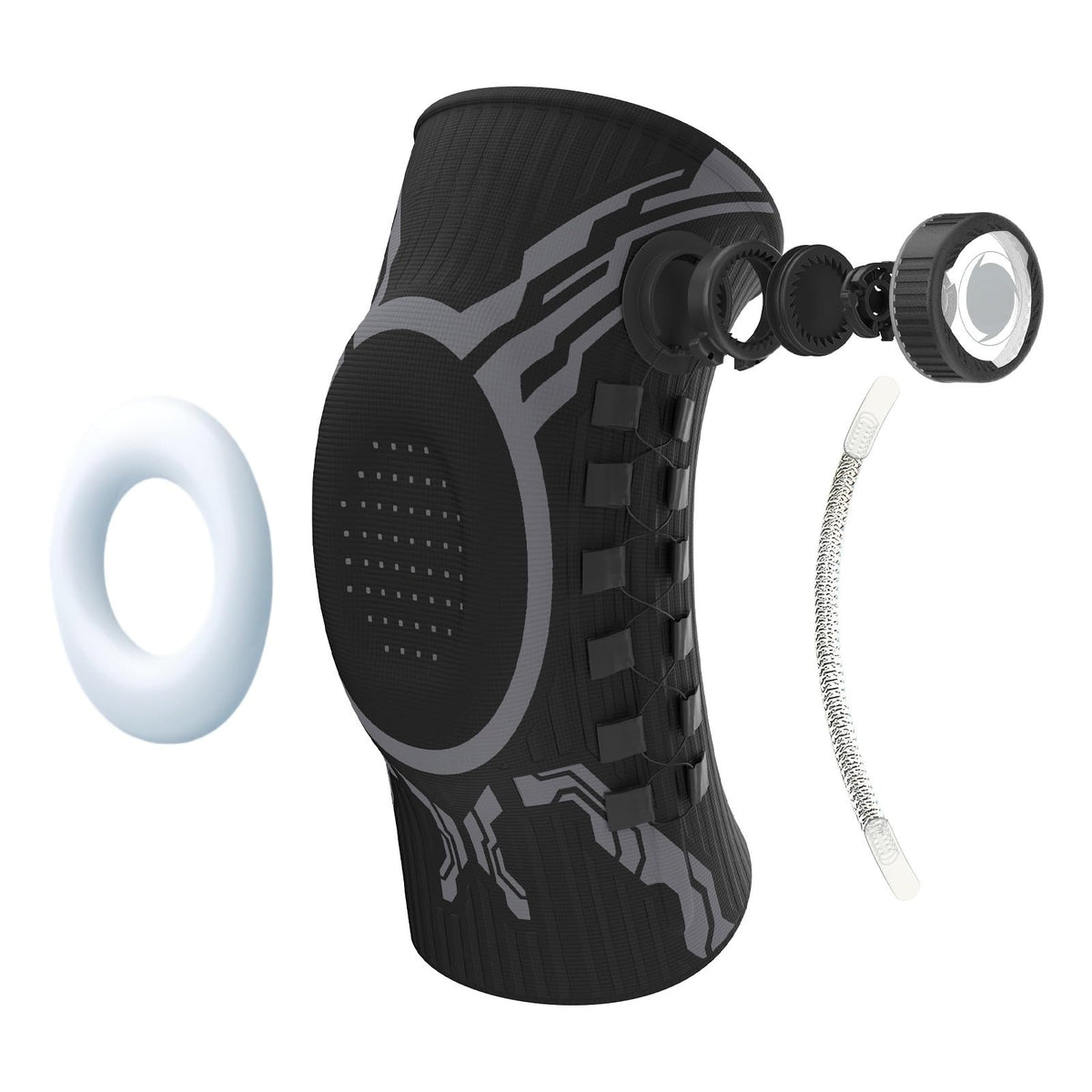 Silicone shock-absorbing knitted compression knee guard