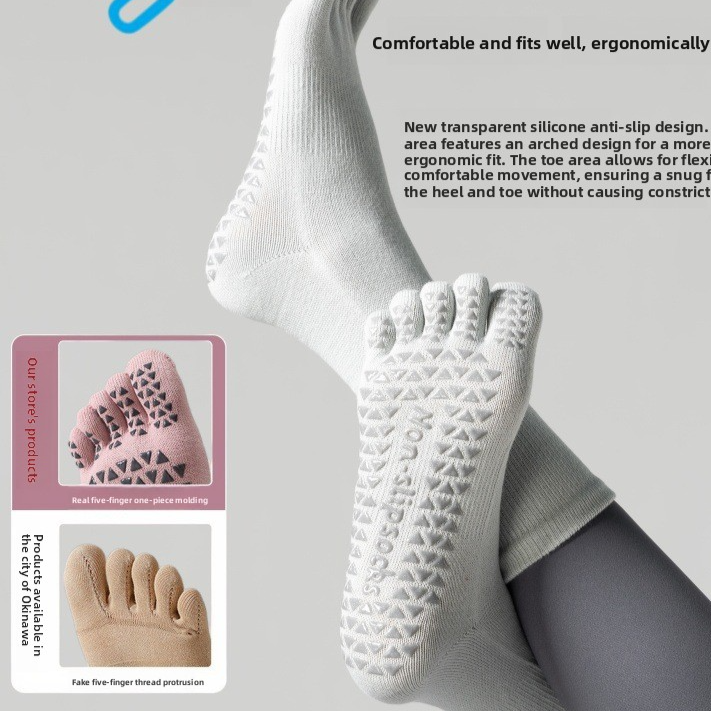 Cotton Five-Toe Yoga Pilates Socks