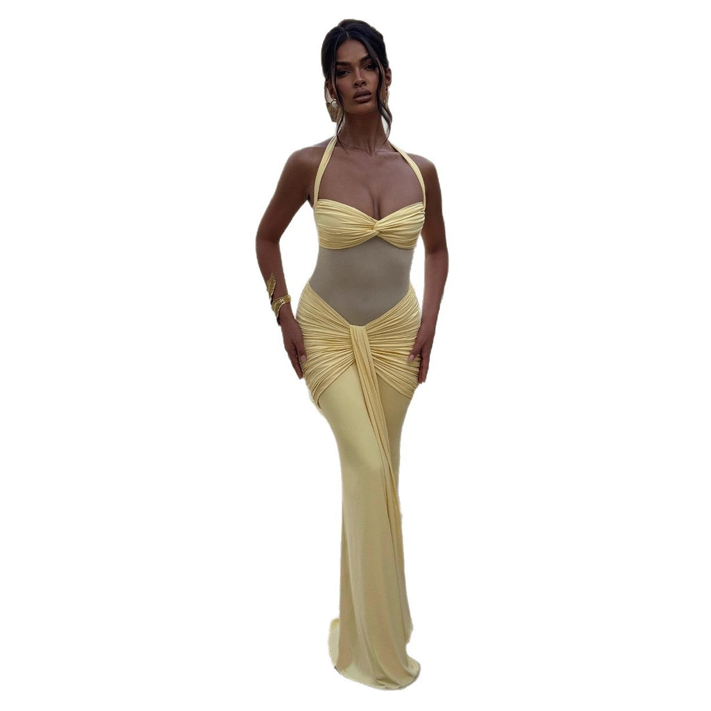 Elegant Mesh Fishtail Bodycon Dress