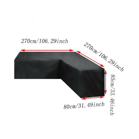 Outdoor V-Shaped Corner Sofa Cover