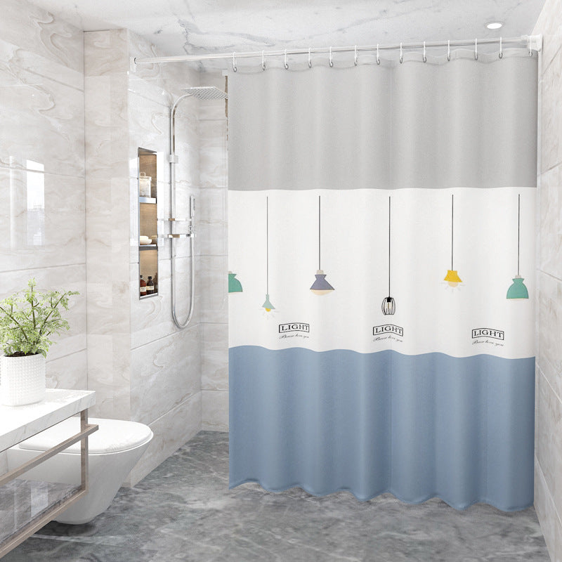 Bathroom partition curtain
