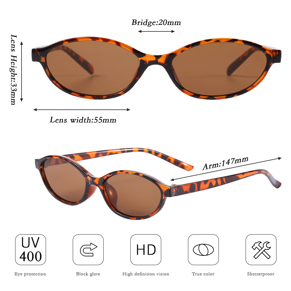 Oval Frame UV Protection Sunglasses