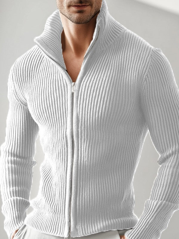 Mens Zip-Up Stand Collar Jacket