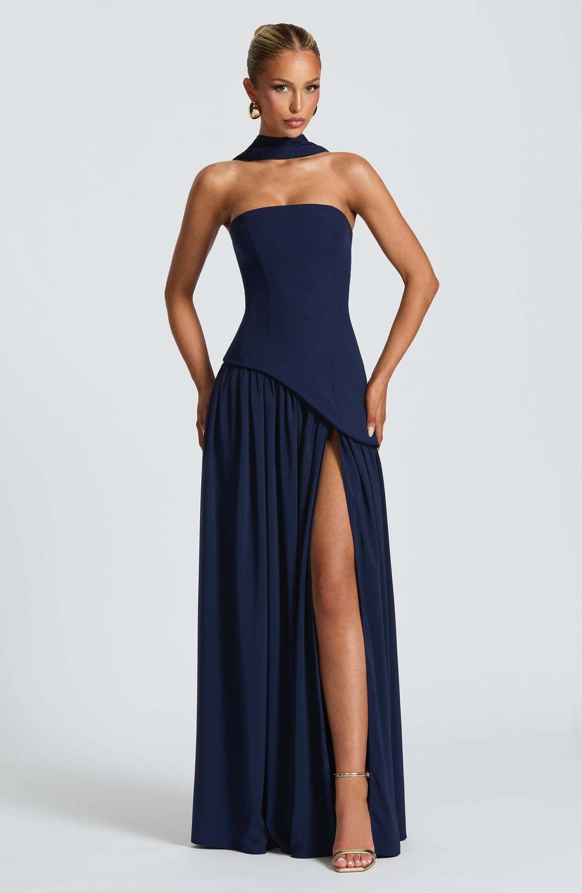 Women's High-Slit Bodycon Long Dress