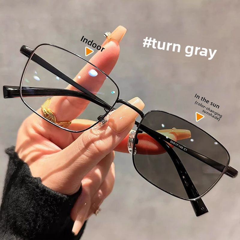 Metal Photochromic Anti-Blue Light Glasses Frame