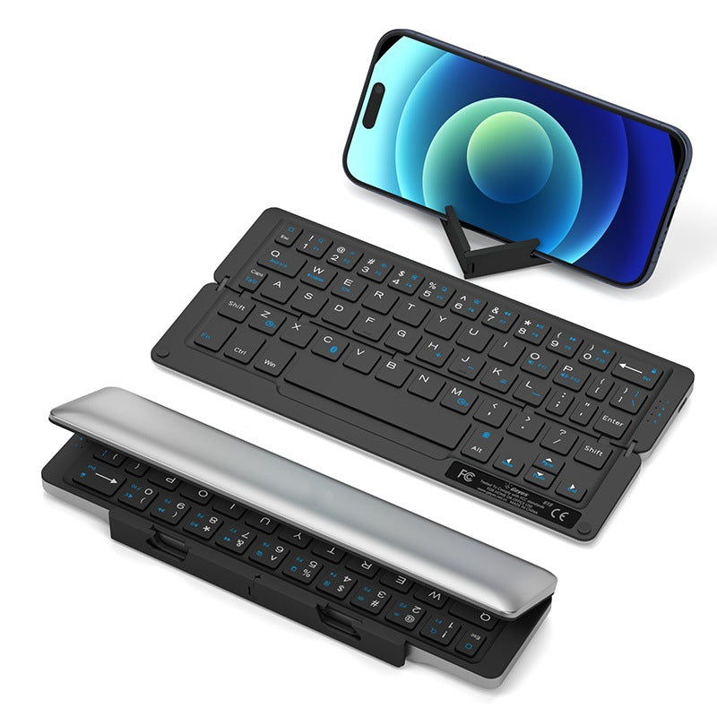 Folding Bluetooth Keyboard Ultra-thin Mini Wireless Mobile Phone Computer Tablet