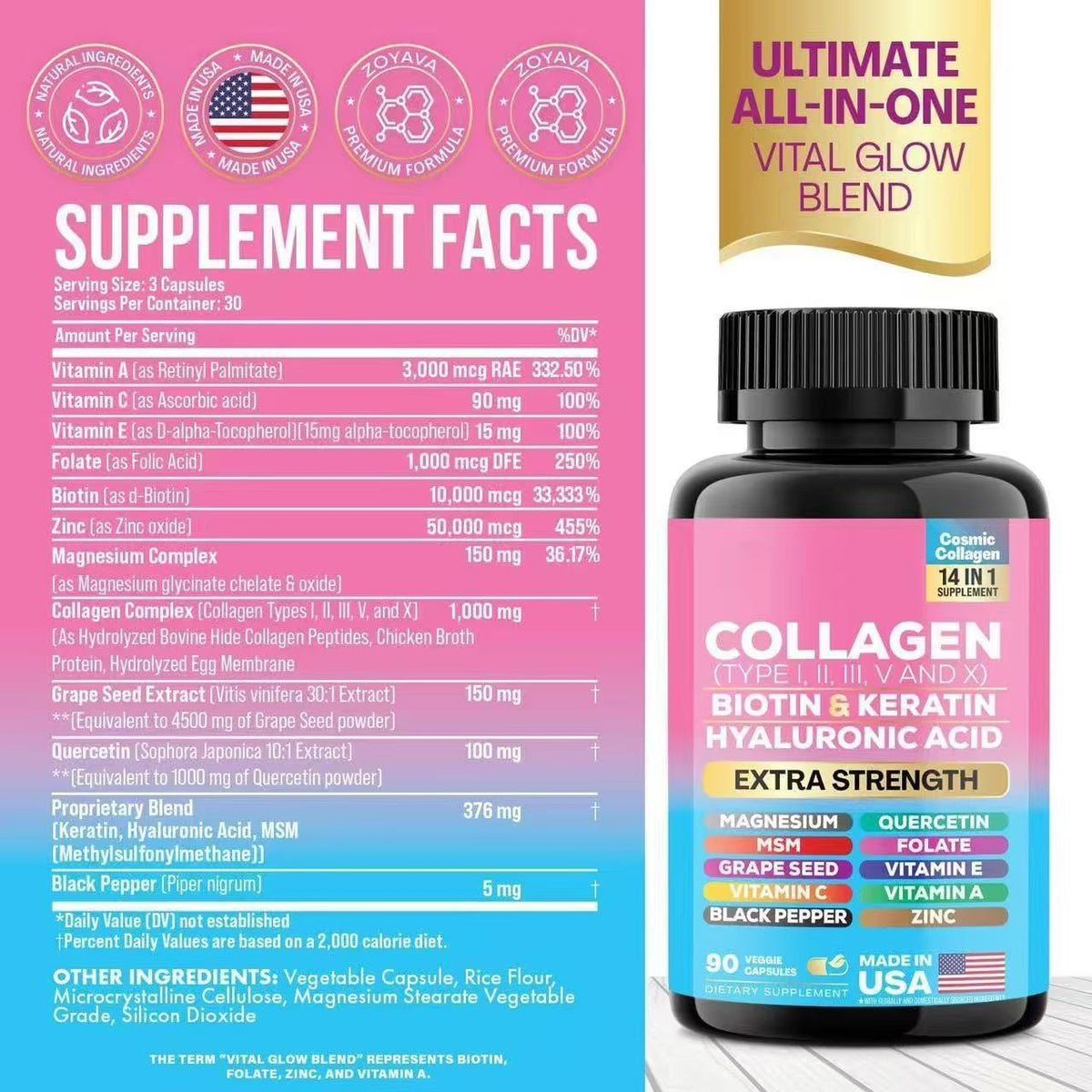 Magnesium Glycinate Ashwagandha Capsules Dietary Supplement