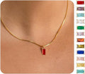Gold-Plated Imitation Gold December Birthstone Birthstone Pendant Necklace
