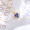 Women's Luxury Blue Crystal Necklace