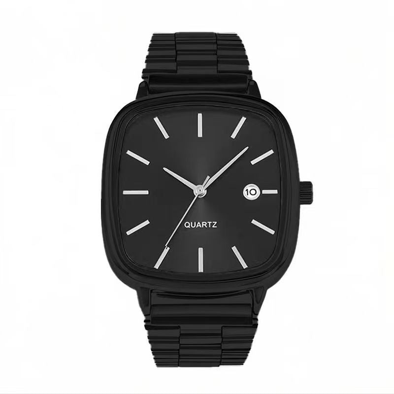 Retro Stainless Steel Square Watch