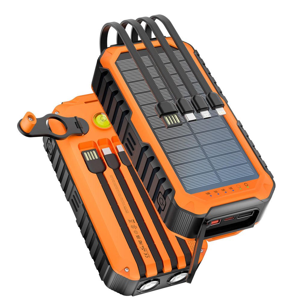 Hand Crank Solar Power Bank with 20000mAh Capacity