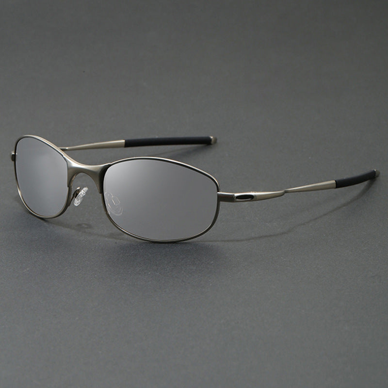Retro Polarized Sunglasses for Men and Women UV400 Protection Metal Frame for Driving Fishing Cycling