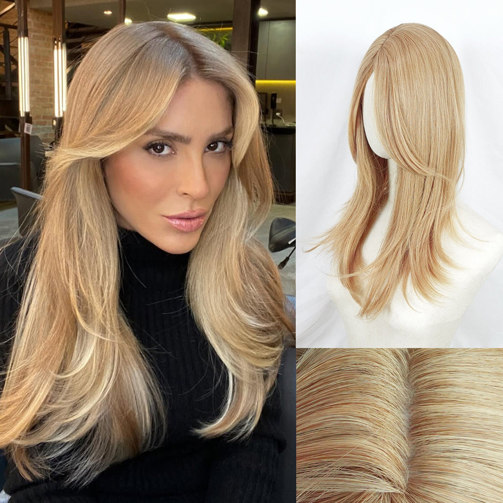 Synthetic Hairpiece for Women with Gradient Color