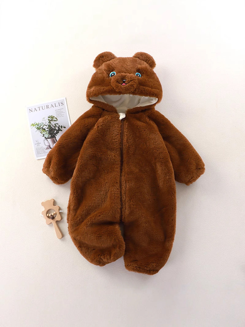 Baby Animal Plush Jumpsuit for Autumn and Winter