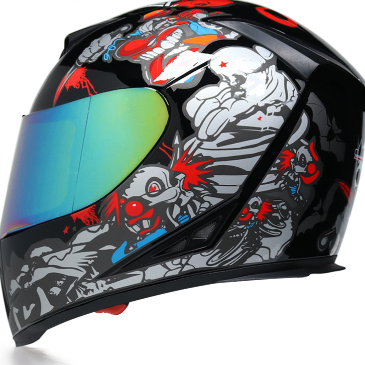Full Face Bicycle Helmet with Dual Lenses