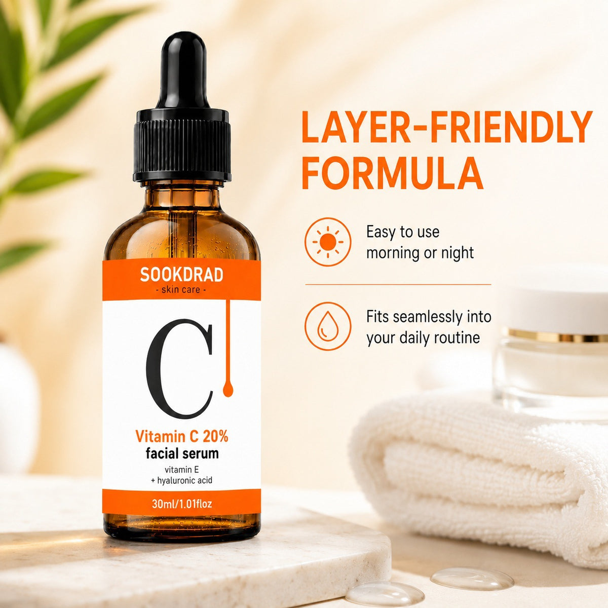Vitamin C Facial Serum with Hyaluronic Acid