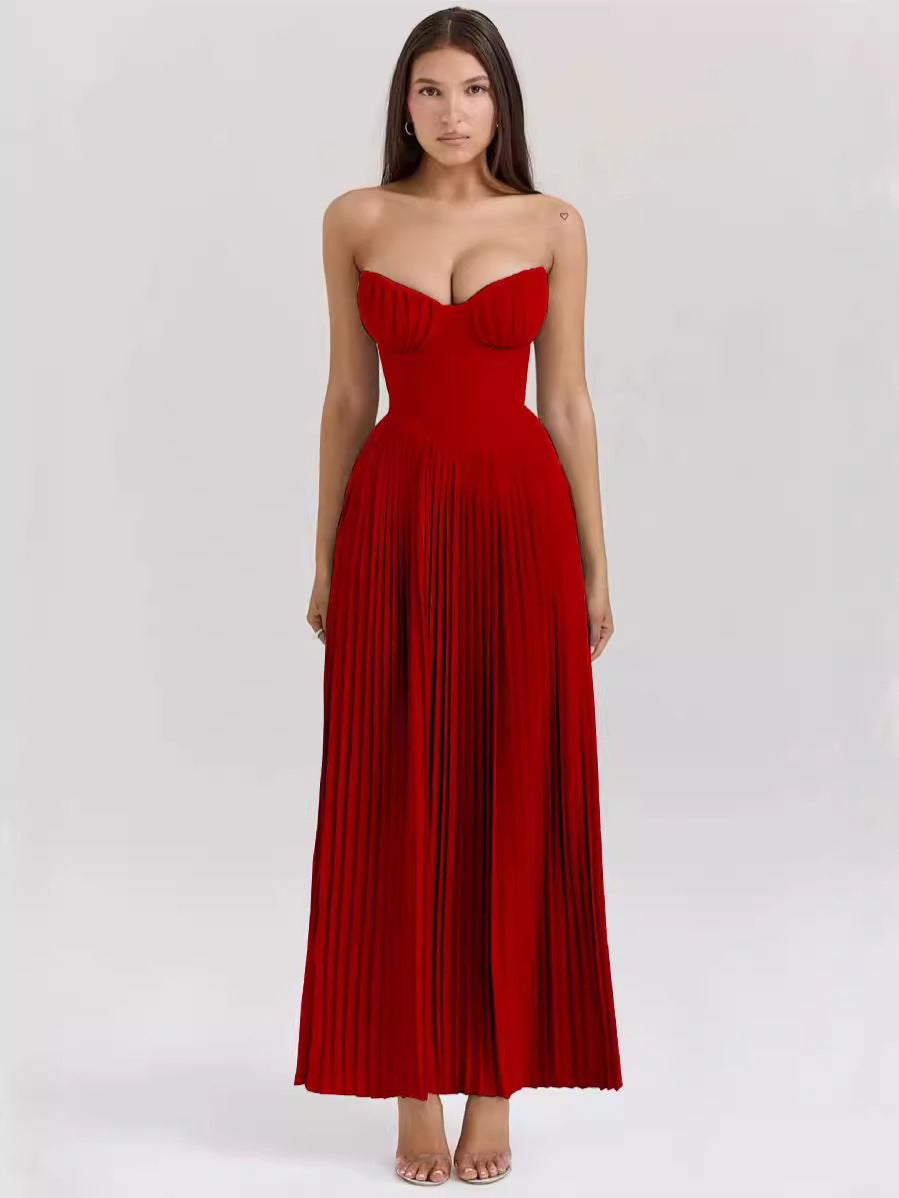 Elegant Sleeveless Tube Top Dress