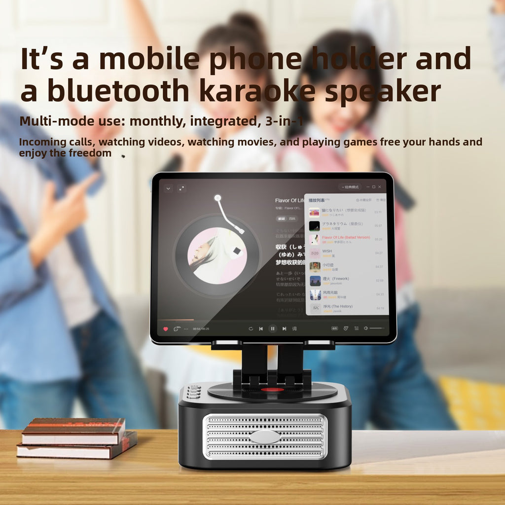Rotating Tablet Stand with Bluetooth Speaker
