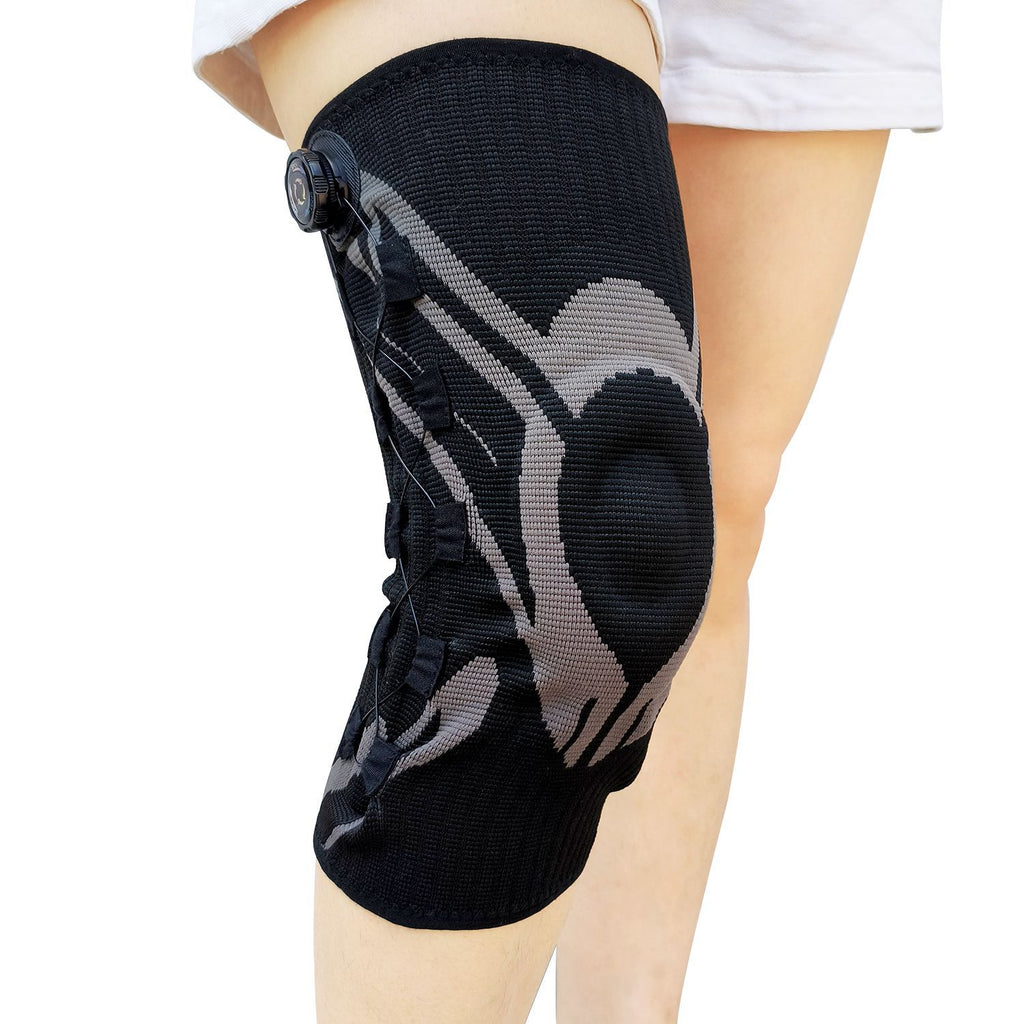 Silicone shock-absorbing knitted compression knee guard